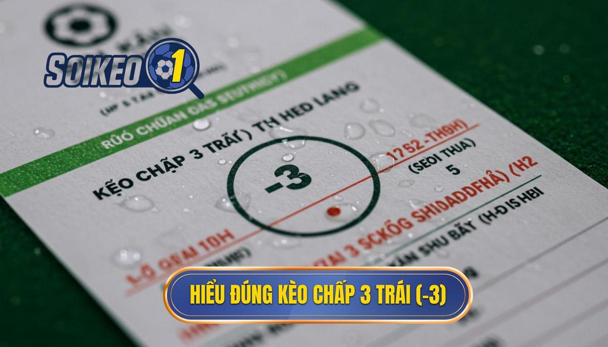 1. Hiểu Đúng Về Kèo Chấp 3 Trái (Kèo -3)