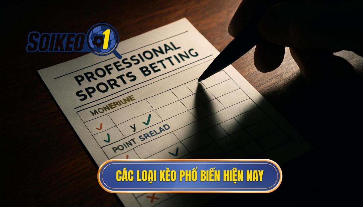 Các loại kèo phổ biến nhất trên thị trường hiện nay