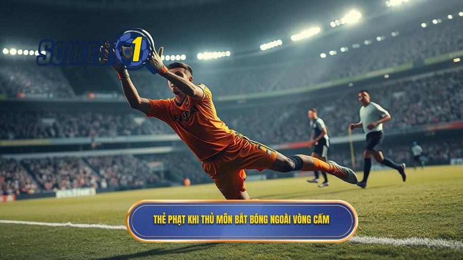 2. Thẻ phạt khi thủ môn bắt bóng ngoài vòng cấm